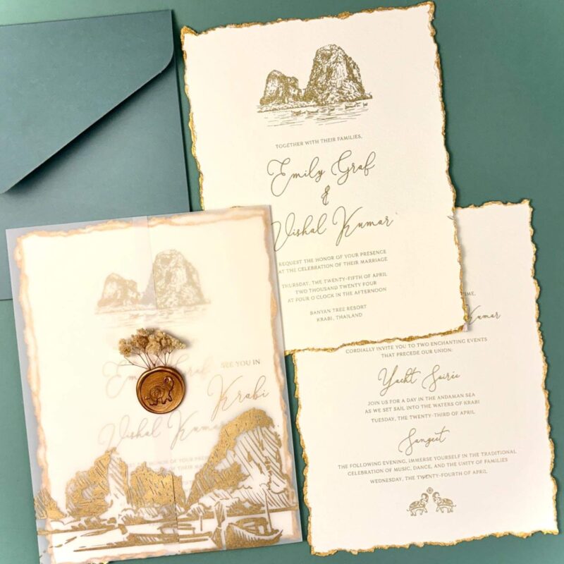 Krabi Wedding With Deckled Edge